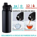 1pc 32oz 1000ml Insulated Water Bottle Portable Stainless Steel Sports Cup Thermos Tumbler Coffee Travel Mug Vacuum Bottle