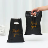 100pcs Thank You Packaging Bags for Small Business Plastic Gift Bag with Handle Christmas Birthday Wedding Gift Package  Box