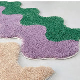 Taooba-Long Irregular Fluffy Tufting Carpet Room Bedside Floor Mat Rug Anti Slip Bathroom Carpet Entrance Rug Mat Kitchen Door Mats