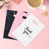 100pcs Thank You Packaging Bags for Small Business Plastic Gift Bag with Handle Christmas Birthday Wedding Gift Package  Box