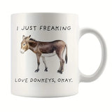 1pc 11oz Donkey Mug Gifts for Friend Coffee Cup Ceramic Mug Custom Pattern Milk Cup Summer and Winter Tableware Water Bottle