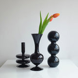 Taooba-Black Sculptural Glass Vase