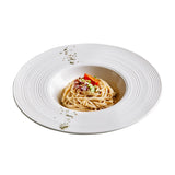 Taooba-Ceramic Pasta Plate Flying Saucer Plate Straw Hat Plate Bowl Pasta Plate Western Soup Plate Western Restaurant Tableware