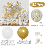 White and Gold Balloons Garland Arch Kit Retro Beige White Balloons Wedding Decor Birthday Baby Shower Party Backdrop Globos