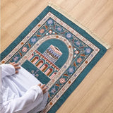 Chenille Muslim Prayer Mat Non-slip Portable Floor Carpet Travel Praying Tassel Rug Islam Worship Mats Carpets Ramadan Gift