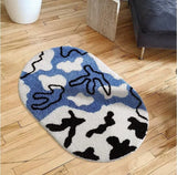 Taooba-Soft Tufting Wool Carpet Rugs Non-Slip Abosrbent Bathroom Floor Mat Bedroom Toilet Door Carpet