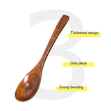 Taooba-1Pc Wooden Small Spoon Coffee Spoon Honey Stirring Spoon Children's Tableware Retro Style Creative Wooden Spoon