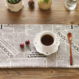 Taooba-Retro Placemat Tablecloth English Newspaper Style Napkin Background Photography Photo Props Backdrops Cloth Tea Towel Mats Pads