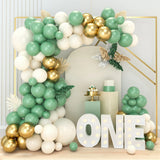 Retro Green Balloon Garland Arch Kit Wedding Birthday Balloons Decoration Party White Balloons For Baby Shower Decoration