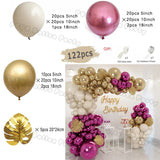 Taooba Color Palette Chrome Balloons Garland Arch Kit Disco Party Decoration with Metallic Purple Green Red Hot Pink Blue and Foil Disco Ball Balloon