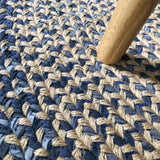 Living Room Carpet Home Decoration Traditional Hand Knitting Natural Jute Denim Soft Bedroom Mat Wear-resistant and Durable Rugs