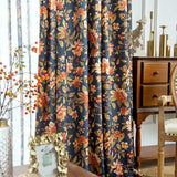 Living Room Curtains Country Retro Pastoral Style Cotton Semi-shading Bedroom Study Flower Plant Curtain занавес Rideau Cortina