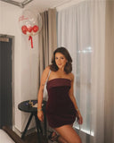 Taooba Blind Date Strapless Mini Dress