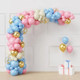 107Pcs Macarons Pink Blue Balloon Garland Arch Set Baby Boy or Baby Girl Birthday Gender Reveal Wedding Party Decorations Globos