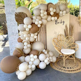 Beige Cream White Boho Balloon Garland Arch Kit Sand White Engagement Wedding Birthday Party Baby Shower Decoration Balloons