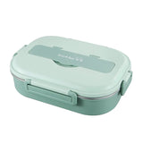 Taooba-Stainless Steel Insulated Lunch Box Kid And Adults Bento Box with Spoons Portable Food Storage Containers Thermal Picnic Cutlery