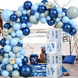 Dusty Blue Balloon Garland Arch Kit Wedding Birthday Party Decoration Kids Globals Confetti Latex Balloon Baby Shower Boy