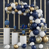 Taooba Color Palette White Navy Blue Metallic Gold Balloon Set Confetti Globos Arch Wedding Birthday Decoration Graduation Celebration Party Supplies