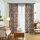 Living Room Curtains Country Retro Pastoral Style Cotton Semi-shading Bedroom Study Flower Plant Curtain занавес Rideau Cortina