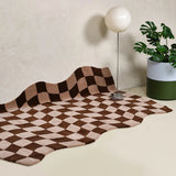 New Modern Fashion IG Living Room Rugs Checkerboard Senior Bedroom Large Area Decorative Carpet Thickening Trendy Art Floor Mat