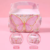 Butterfly Party Suitcase Candy Gifts Bags Biscuit Packing Bag Happy Birthday Party Decor Kids Baby Shower Girl ButterflySupplies