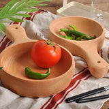 Taooba-Wooden single handle wooden bowl household kimchi bowl fruit salad bowl water scoop kitchen cooking tool