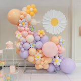 Macaron Daisy Balloon Garland Kit Lemon Yellow Latex Balloon Summer Birthday Wedding Party Decoration Baby Shower Daisy Ballon