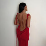 Taooba Sean Backless Fishtail Long Dress