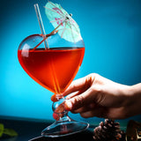 Taooba-1Pcs Creative South Korea Ins-style Water Glass Cocktail Lovely Heart-shaped Cup Glass Wine Juice Club Drinkware Decoration