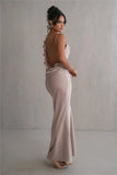 Taooba Petal Flow Backless Maxi Dress