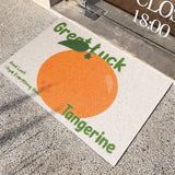 Fruit Orange Pattern Home Entrance Area Carpet Simple Style Door Anti-slip Dustproof Floor Mat Wire Circle Can Be Cut Rug IG 양탄자