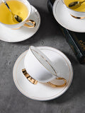 Taooba-Ceramic Coffee Cups European Luxury High-end Minimalist Bone China Light Luxury British Afternoon Tea Set Household Use