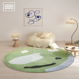 Living Room Sofa Carpet Round Thick Plush Fluffy Children's Room Balcony Rug Fashion Home Decoration Coffee Table Mat Customized