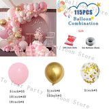 Taooba Color Palette Pink Balloon Garland Kit White Chrome Gold Balloon Arch Baby Shower Birthday Bridal Shower Wedding Party Decoration Latex Globos