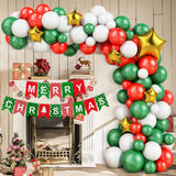 Christmas Balloon Garland Arch Kit Red Green Lolipop Cone Star Foil Balloons New Year Christmas Party Decoration Supplies Gifts