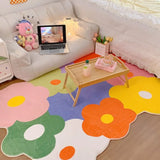 Living Room Carpet Large Area Home Decoration Flowers Fluffy Plush Bedroom Bedside Rugs Soft Non-slip Lounge Coffee Table Mat 카펫