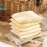 Taooba-5Pc Bamboo fiber sponge kitchen cloth cleaning brush absorbent oil-free scouring pad reusable dishwashing sponge