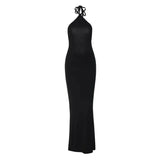 Taooba Dark Temptress Backless Maxi Dress