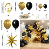 Taooba Color Palette White and Gold Balloons Garland Arch Kit with Starburst Foil Balloon for Wedding Anniversary Birthday Party Decorations Supplie