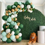 Metal Green Gold Balloon Garland Arch Kit Kids Birthday Wedding Party Matte Black White Latex Balloons Baby Shower Decorations