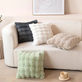 Taooba-Imitate Rabbit Fur Pillow Case Soft Plush Living Room Sofa Throw  Cushion Pillow Cover Chair  Cushion Pillowcover Room Decor