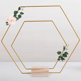 Metal Floral Hoop with wooden base for Wedding Party Table Centerpiece Decoration DIY Wreath Flower Garland Home Ornaments