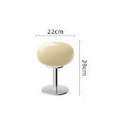 Taooba Christmas gift Italian Designer Glass Egg Tart Table Lamp Bedroom Bedside Study Reading Led Night Light Home Decor Atmosphere Stained Desk Lamp