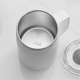 Taooba-304 Stainless Steel Coffee Cup Mug With Lid Thermal Insulated Water Cups Coffee Tumbler With Handle Heat-resistant Drinkware