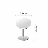 Taooba Christmas gift Italian Designer Glass Egg Tart Table Lamp Bedroom Bedside Study Reading Led Night Light Home Decor Atmosphere Stained Desk Lamp