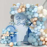 Blue Balloon Garland Arch Kit 1st Birthday Party Decoration Kids Baby Shower Boy Wedding Birthday Ballon Foil Latex Ballon