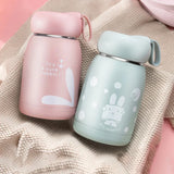 Taooba-1pc 320ml Rabbit Cute Insulating Bottle Portable Home Female Office Water Cup Stainless Steel Insulated Coffee Cup Vacuum Bottle