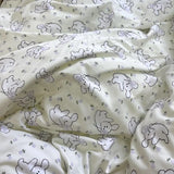 Cute Rabbit Bedding Set No Filler Ins Style Cream Purple Duvet Cover Flat Sheet Pillowcase Twin Queen Size Girl Boy Home Textile