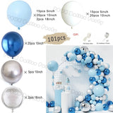 Taooba Color Palette Ice Snow Balloons Garland kit Snowflake Ballon Blue Balloon Princess Boys Birthday Party Baby Shower Decorations Christmas Decor