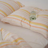 Taooba Summer Orange Juice Striped Bedding Set